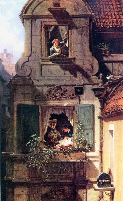 Carl Spitzweg Der abgefangene Liebesbrief